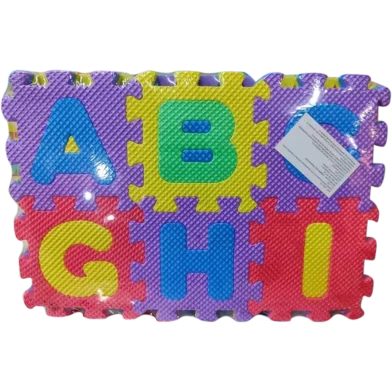 Foam Number Letter Puzzle 5x5 Floor Mat Foam Puzzle Game Children's Educational Toy (Alphabet A to Z and 1-10) - 1 Set - Rokomari product